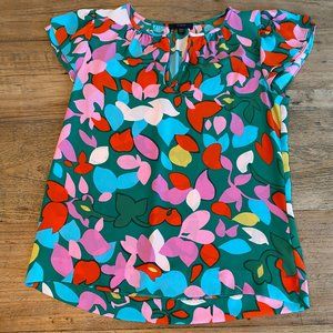 J.Crew Floral light weight Women's XXS Short Sleeved Shirt